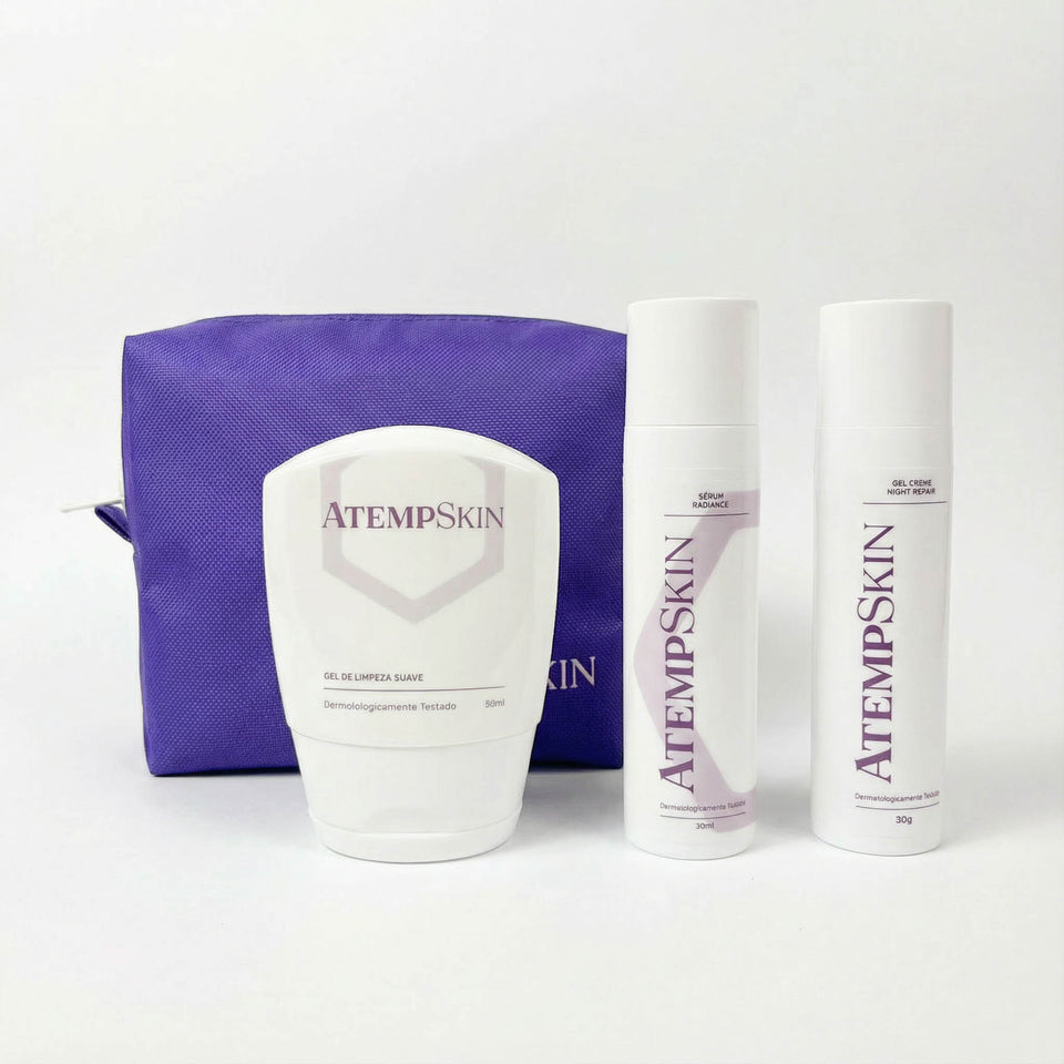 Kit Rotina Woman (Gel de Limpeza Suave + Sérum Radiance + Gel Creme Night Repair) + grátis 1 necessaire